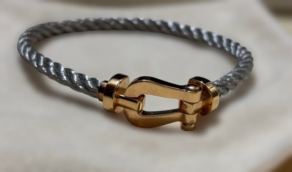 超美品フレッドFREDフォース10ピンクゴールドPGラージsize17cm