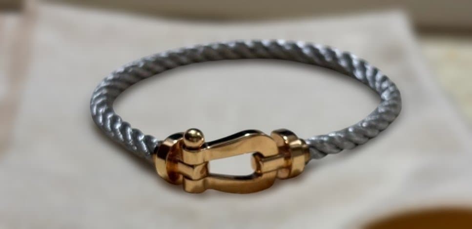 超美品フレッドFREDフォース10ピンクゴールドPGラージsize17cm