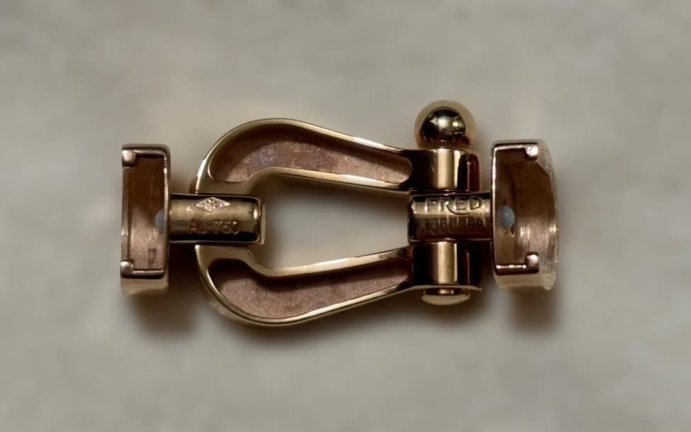 超美品フレッドFREDフォース10ピンクゴールドPGラージsize17cm