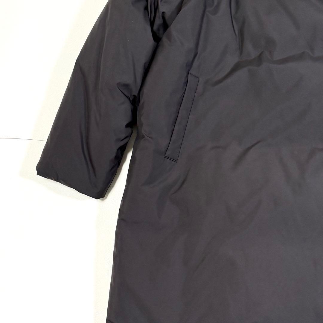 ミズイロインド ドレープダウンコート ダウンジャケット ブラック フリー