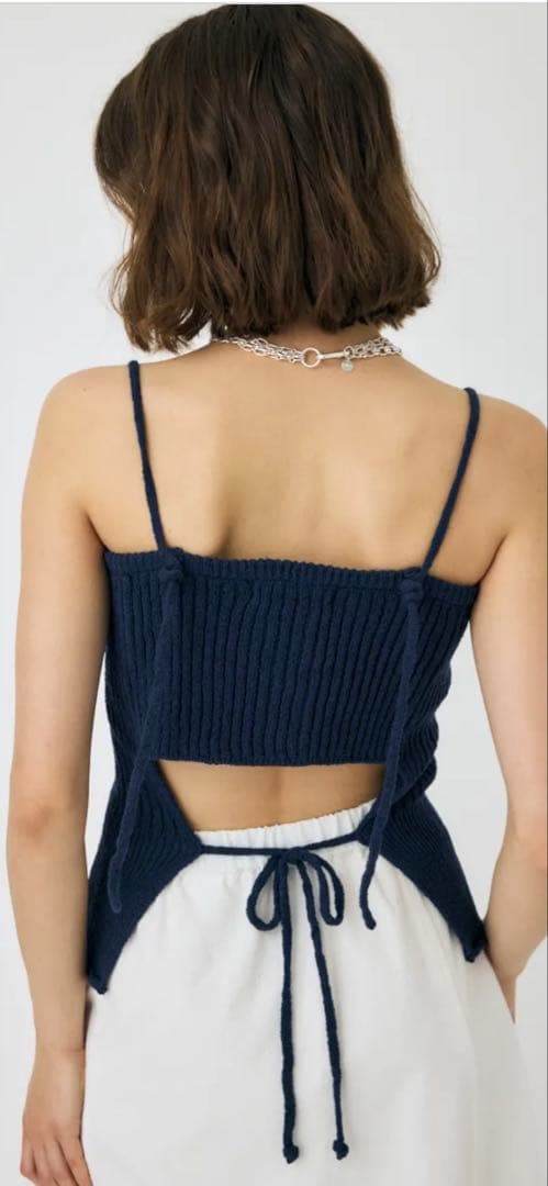 MOUSSY FRONT BUTTON ニットキャミ