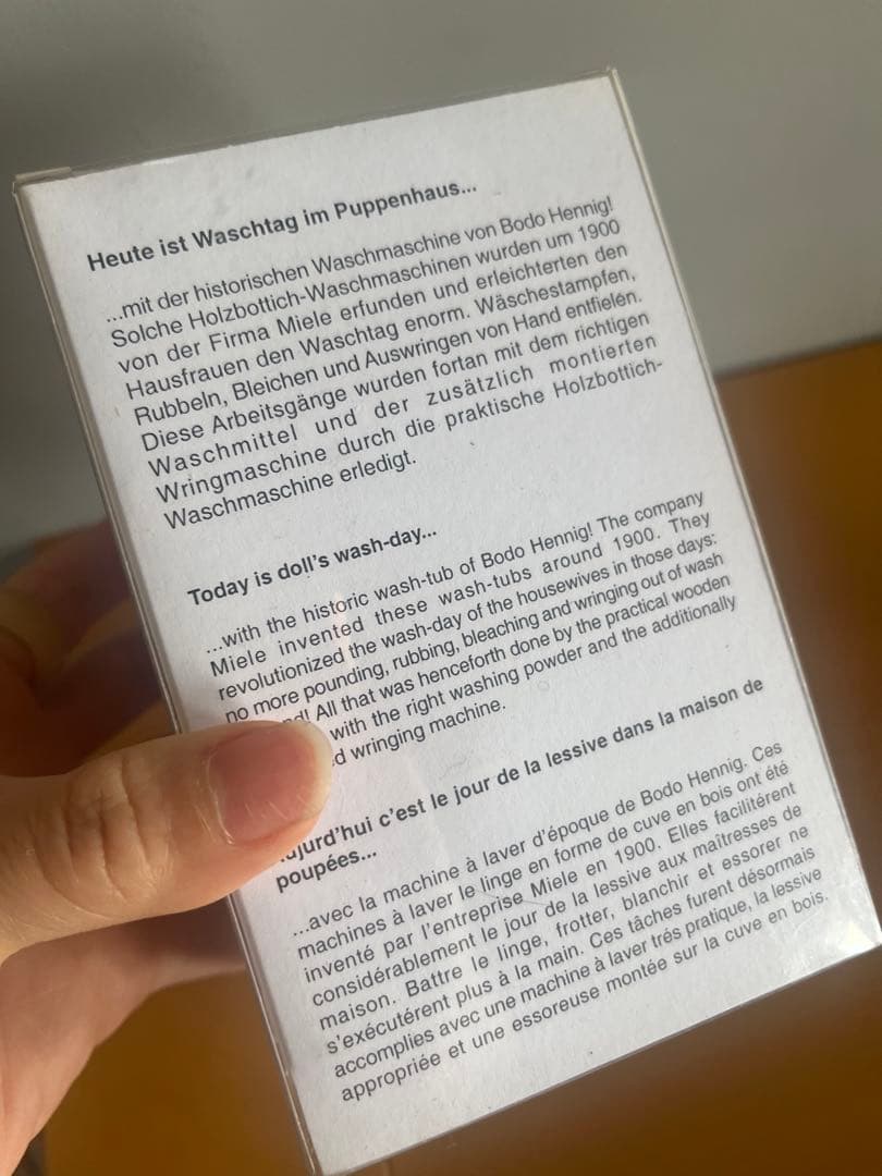 bodo hennig ボードヘニッヒ　ドイツ　ドールハウス　洗濯機　洗濯