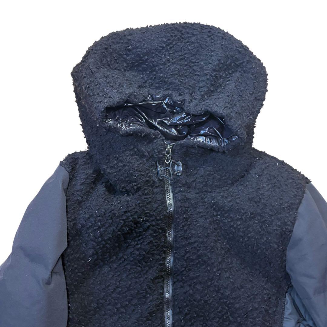 ロアーガンズ × ザンター ダウンジャケット ブラック　ボア　y2k 切り替え