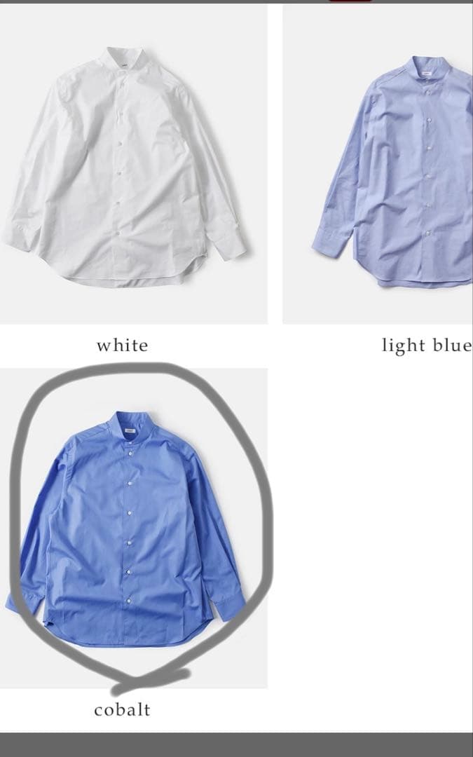 LOEFF（ロエフ）コットン ブロード バンドカラーシャツ