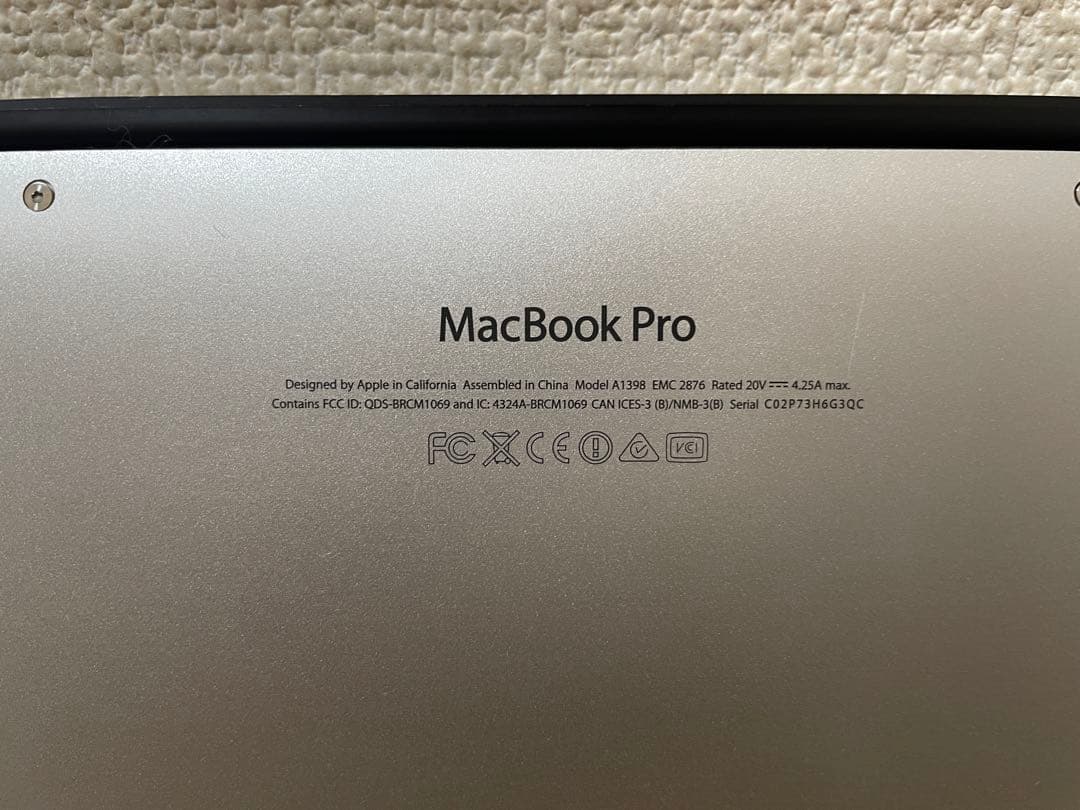 MacBook本体 MacBook Pro (Retina, 15-inch, Mid 2014)