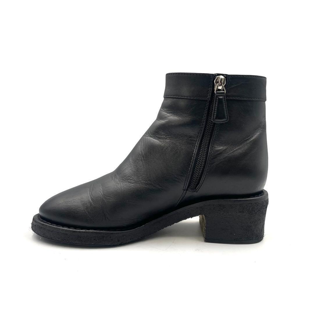 《超美品》CHANEL シャネル ショートブーツ ココマーク 本革 黒 36C