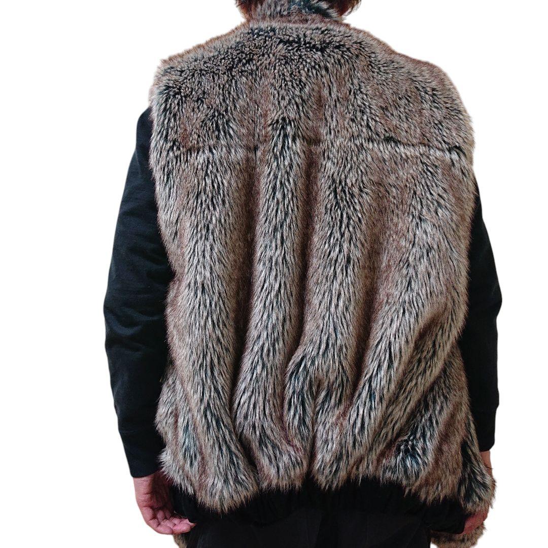 最終値下 fabrics interseason ベストコートファーベスト