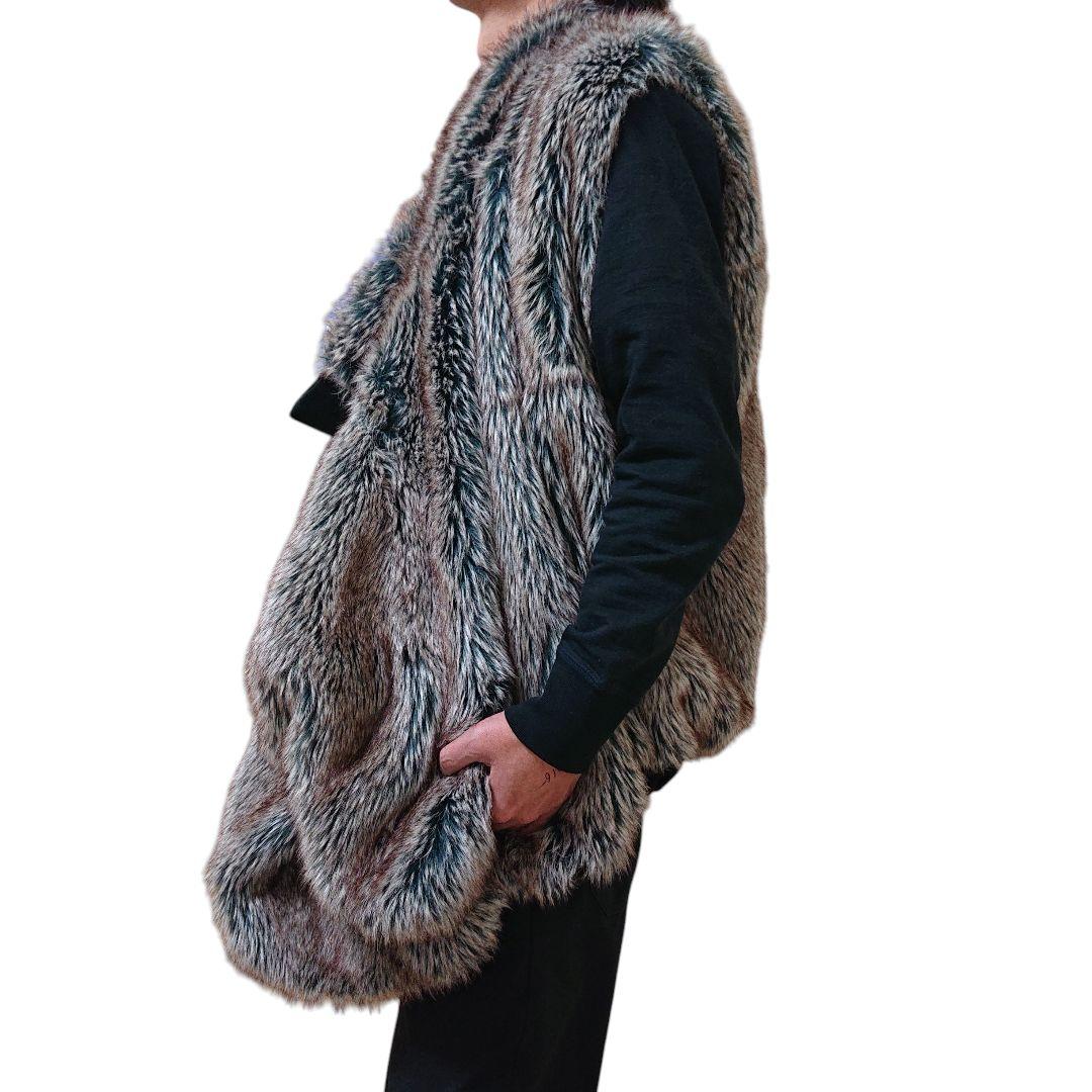 最終値下 fabrics interseason ベストコートファーベスト