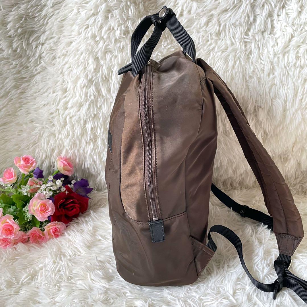 agnès b. アニエスベーナイロンリュックバックパックブラウン系