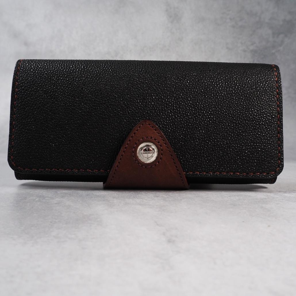 定価7万1500円 美品 GRANT KUROZAN 黒桟革 長財布