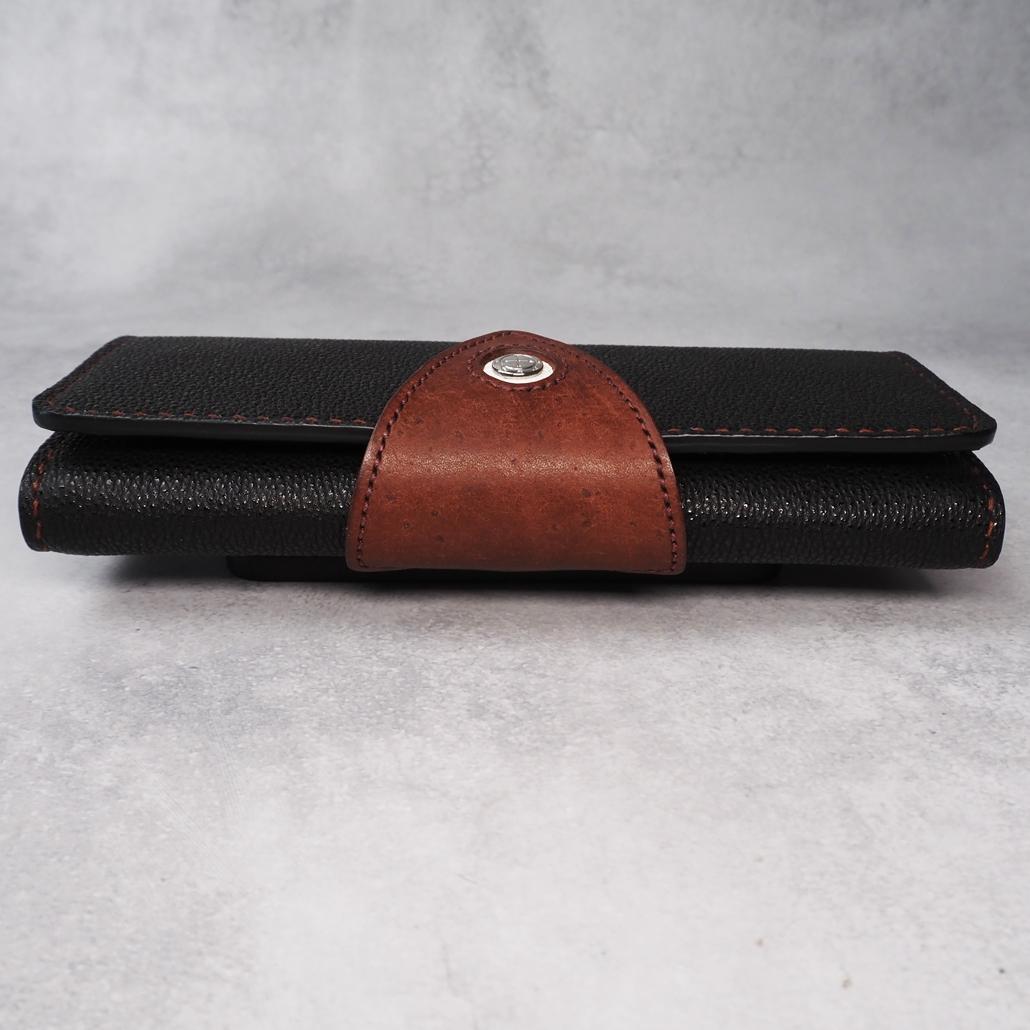 定価7万1500円 美品 GRANT KUROZAN 黒桟革 長財布