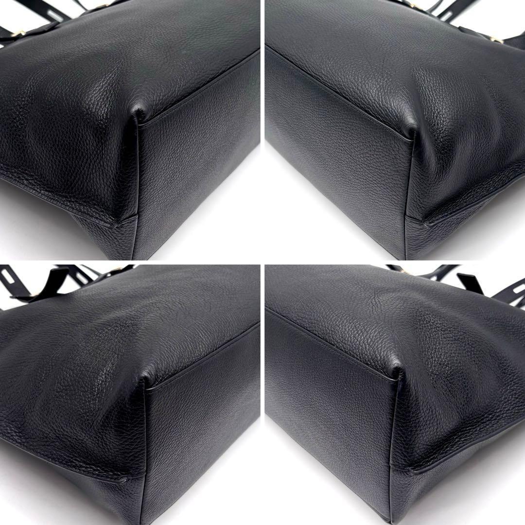 ✨美品✨フルラ　ジョーヴェ　トートバッグ　　A4可　2way　舟型　自立　黒