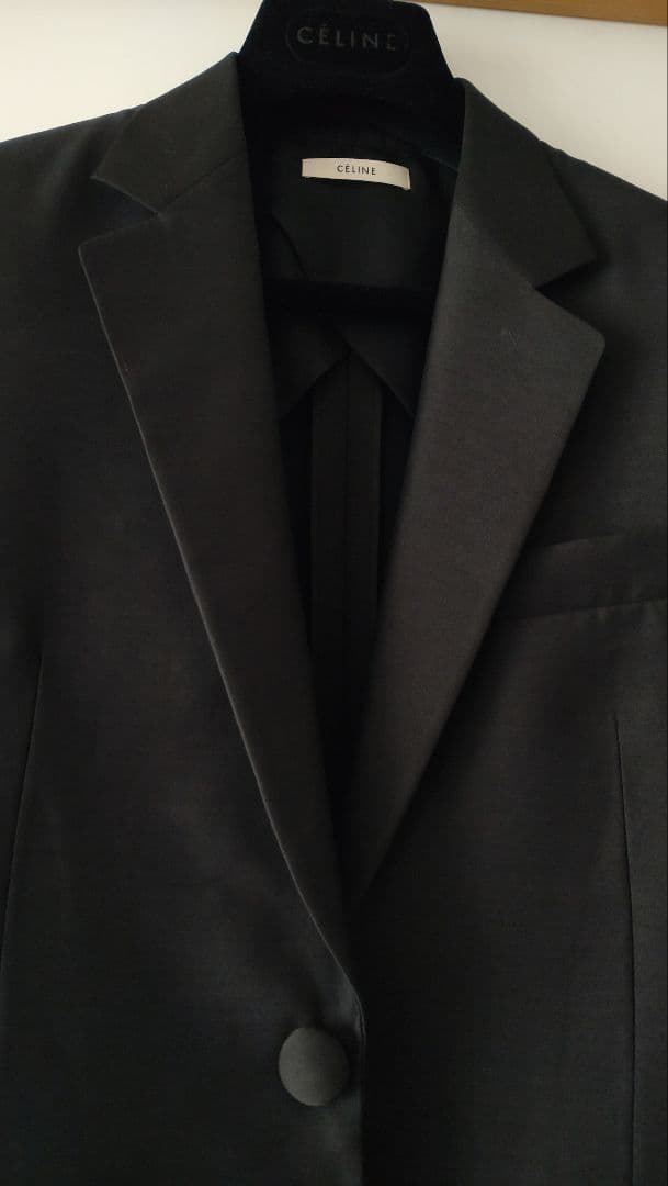 celine セリーヌ　ジャケット　スーツ　セットアップ　黒　フィービー　36