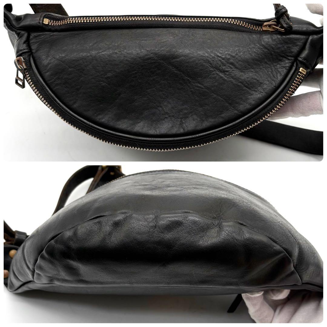 SLOW スロウ ルボーノ ボディバッグ レザー 斜め掛け ブラック