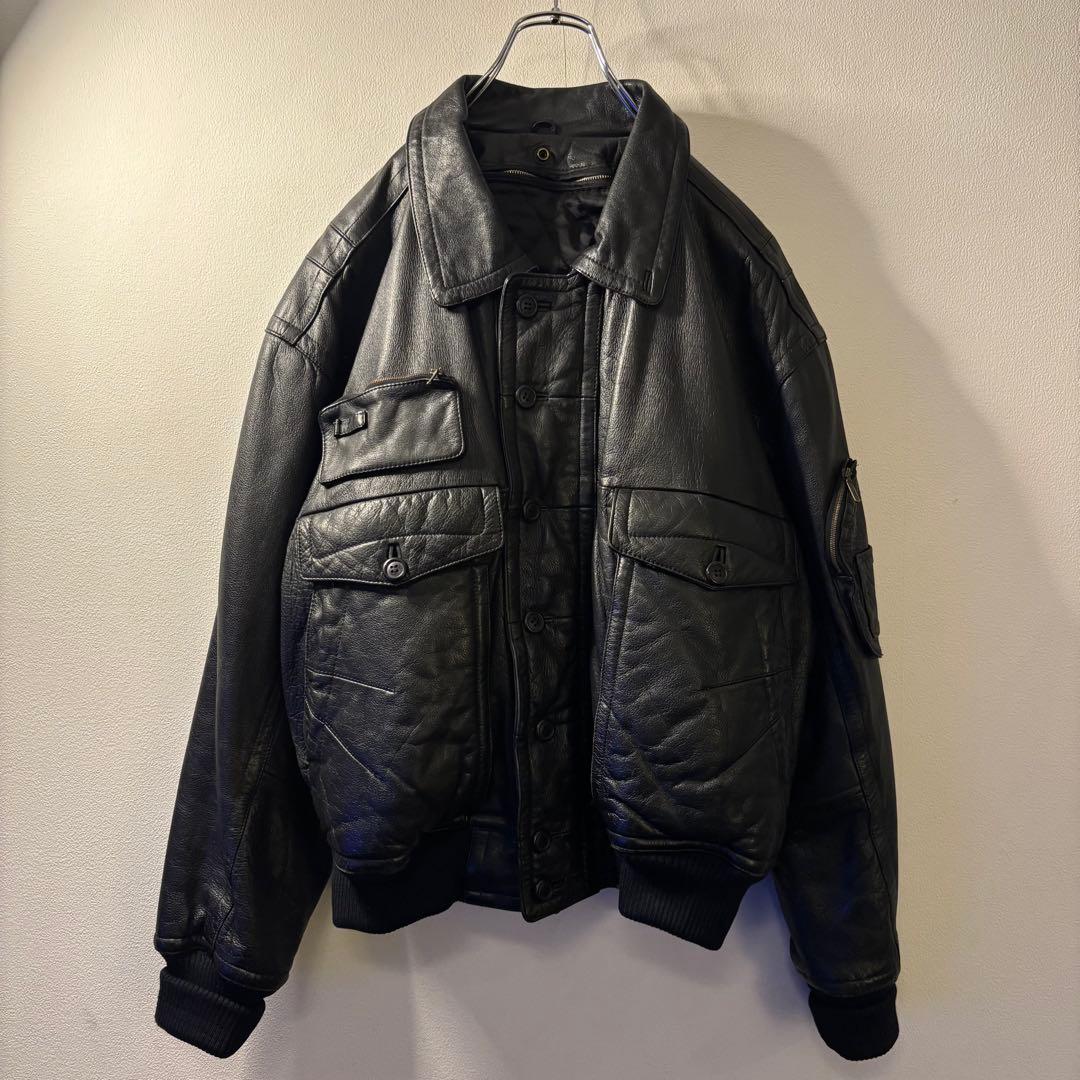 レザーパイロット フライトジャケット 90s vintage 本革 ミリタリー
