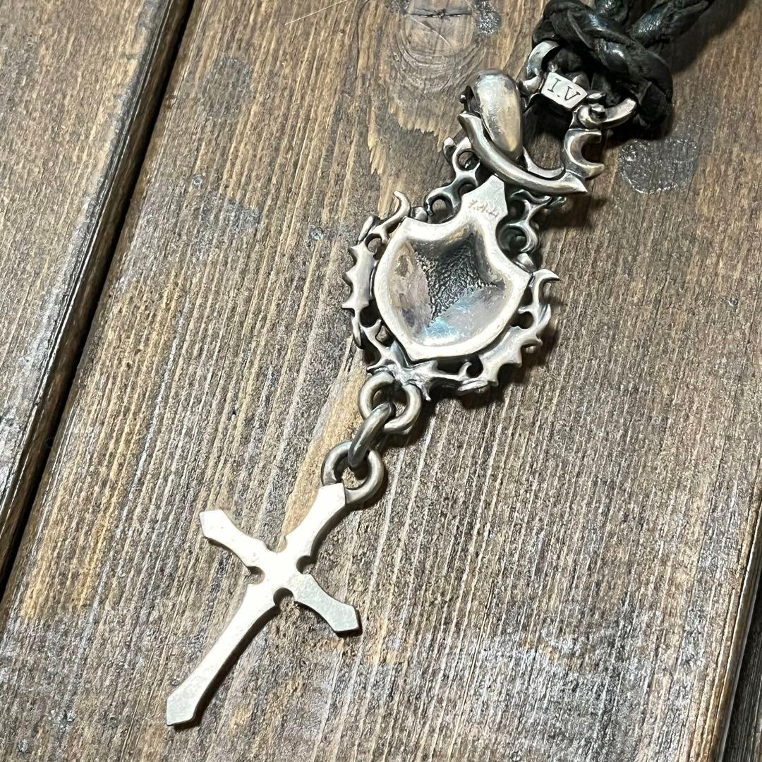 FAL エフエーエル シルバー クラックオブダウン レザー チョーカー