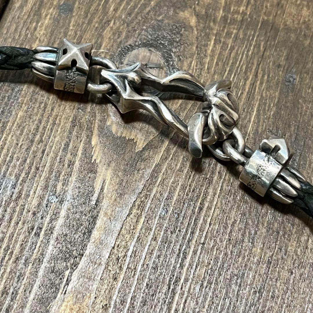 FAL エフエーエル シルバー クラックオブダウン レザー チョーカー