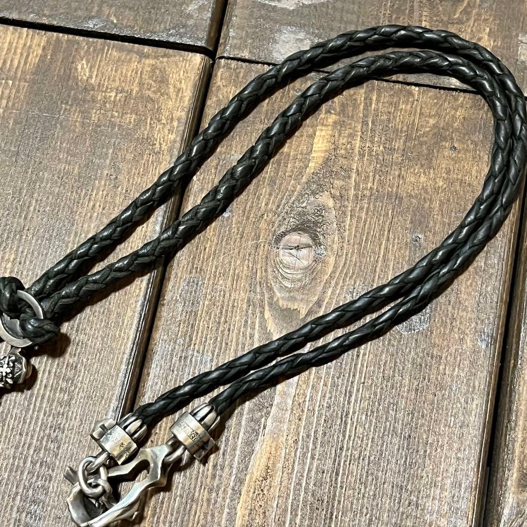 FAL エフエーエル シルバー クラックオブダウン レザー チョーカー