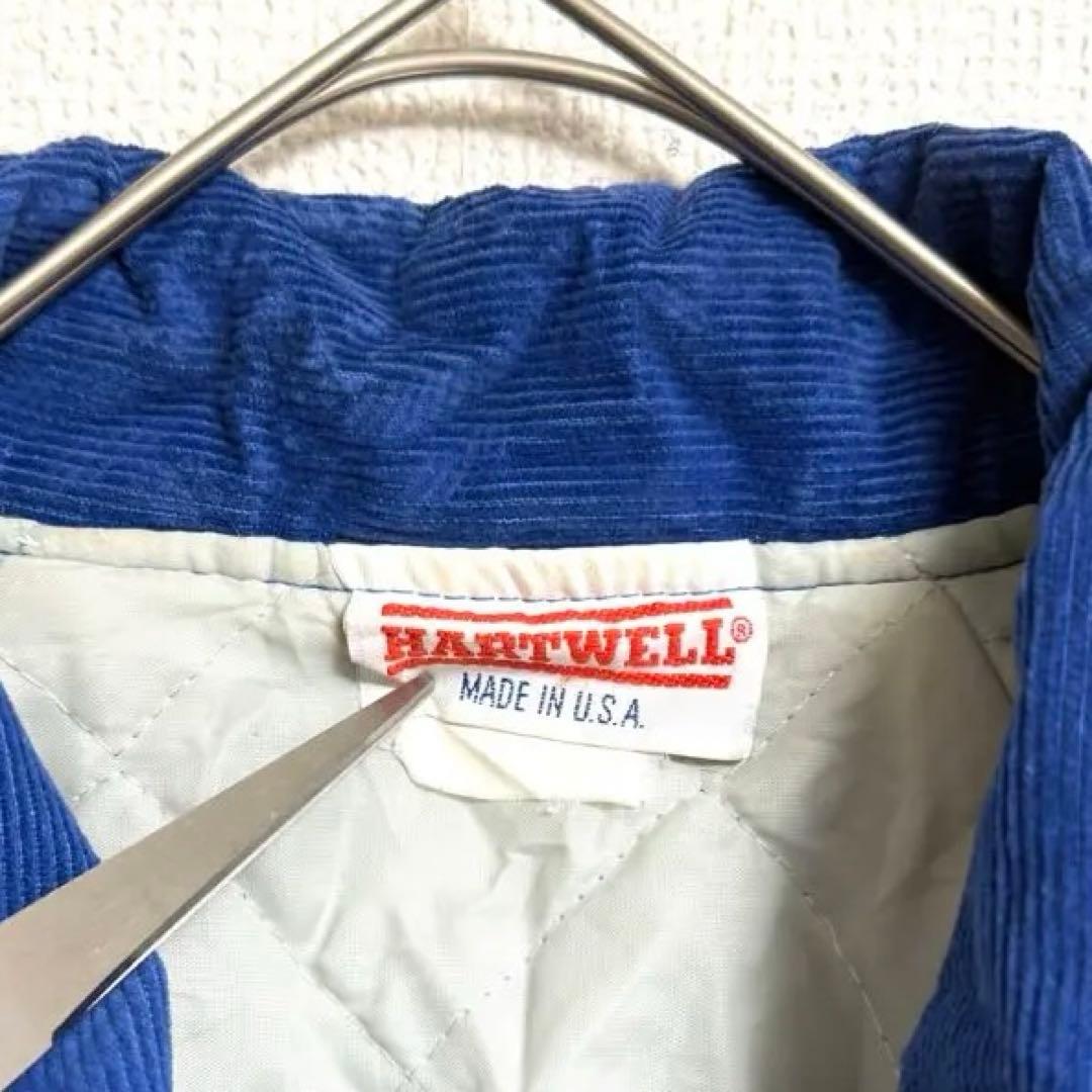 激レア◎90s◎vintage◎USA製◎企業物◎青◎厚手ブルゾン◎コーデュロイ