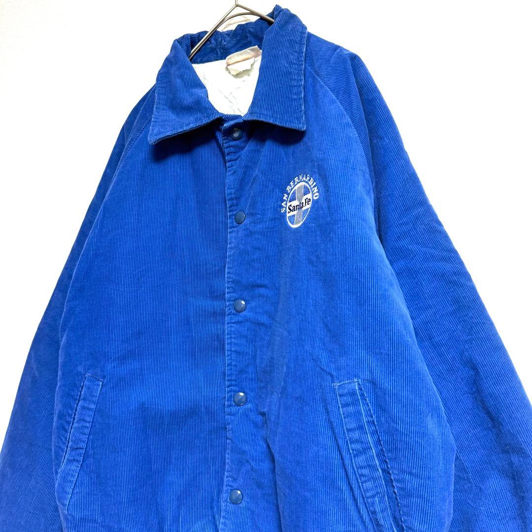 激レア◎90s◎vintage◎USA製◎企業物◎青◎厚手ブルゾン◎コーデュロイ