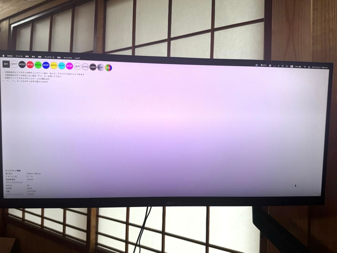 LGモニター29インチ / 平面ウルトラワイド /29WP60G-B/75Hz