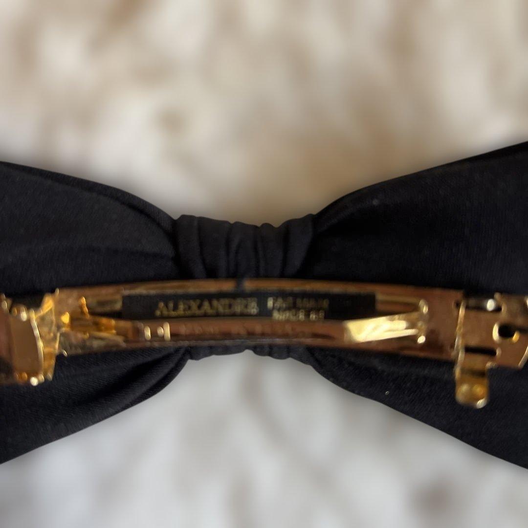 【ALEXANDRE】黒のリボンヘアアクセサリー