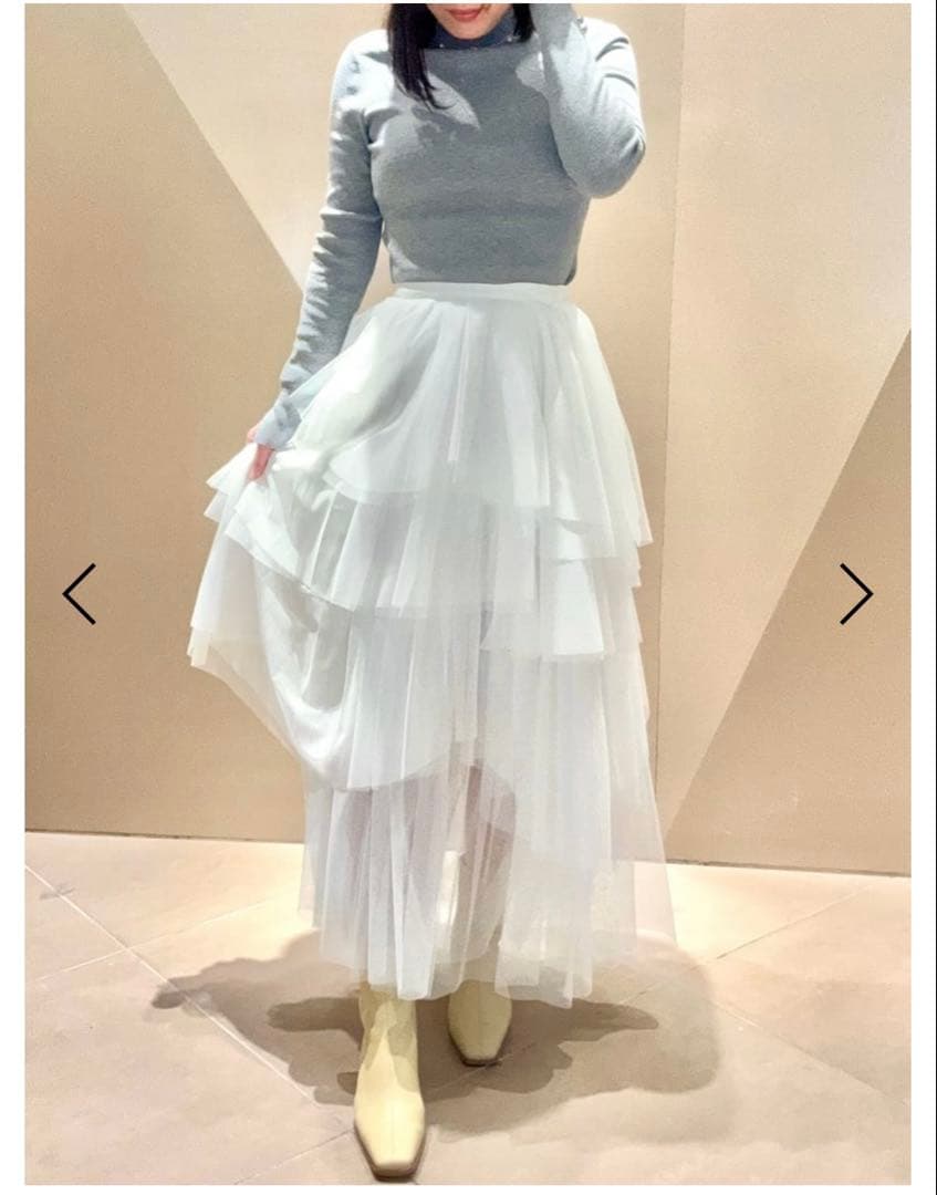 FRAY.ID チュールアシメティアードスカート