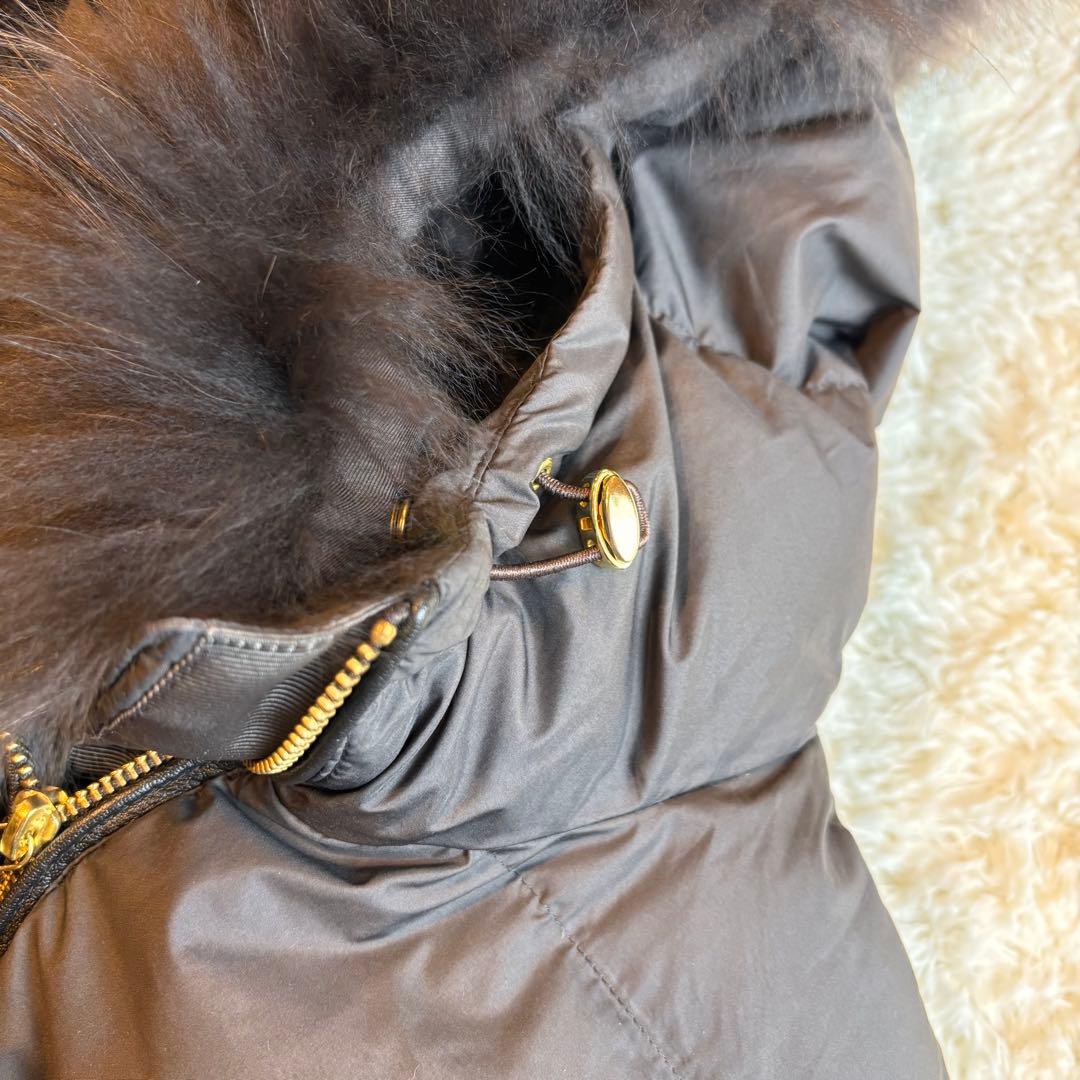 ★nano universe★M★ブラウンダウンジャケット★ファー付★西川ダウン