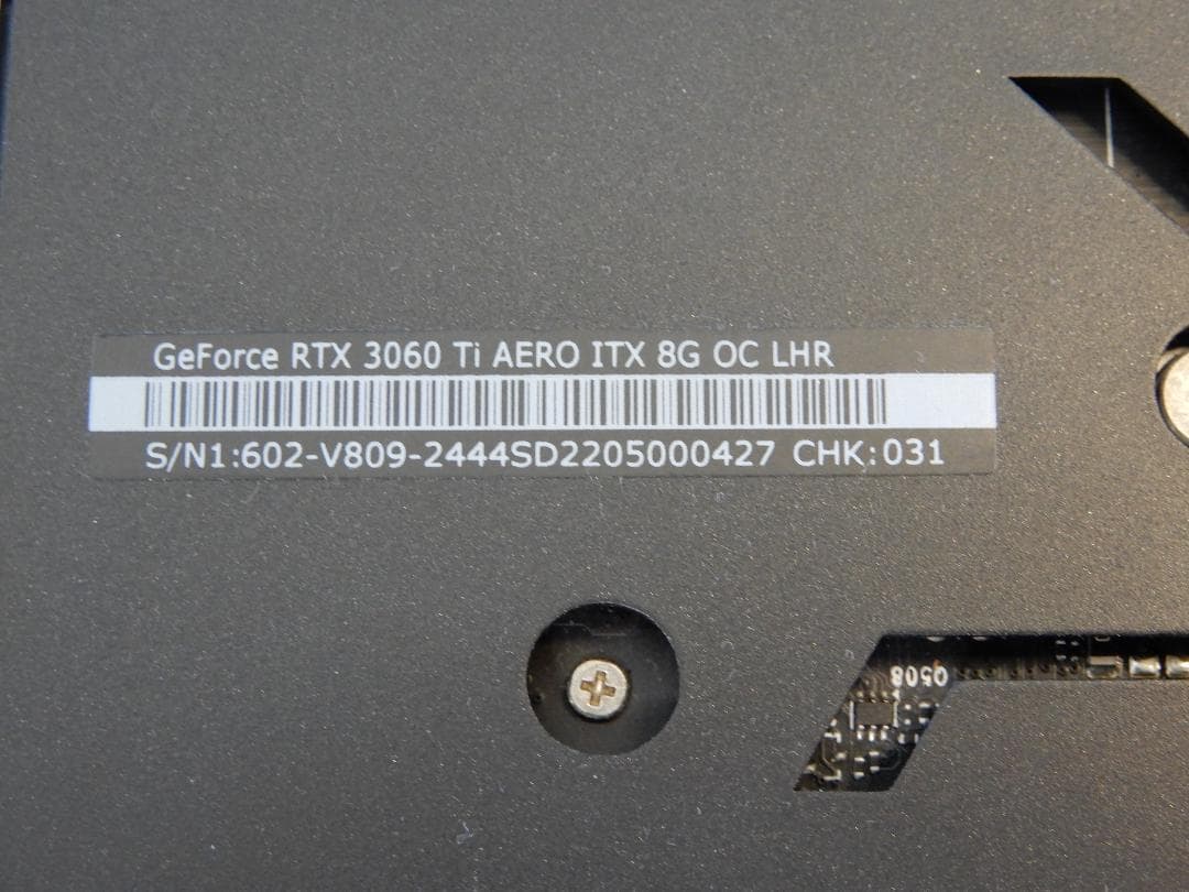 グラフィックボード・グラボ・ビデオカード MSI GeForce RTX3060Ti AERO ITX 8G OC