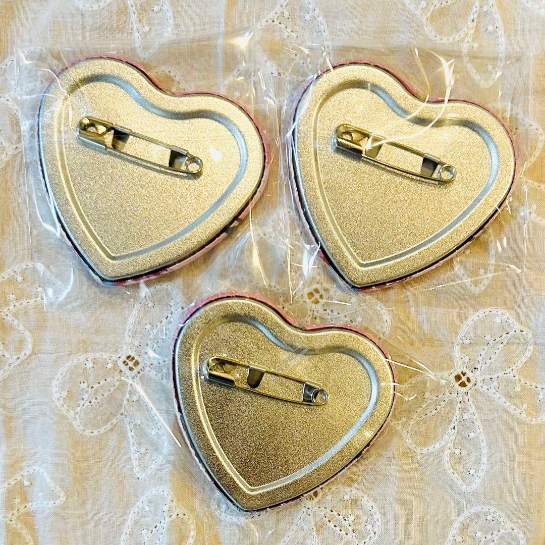 ラブライブ μ's 矢澤にこ 韓国限定 浴衣 ハート型缶バッジ 3点