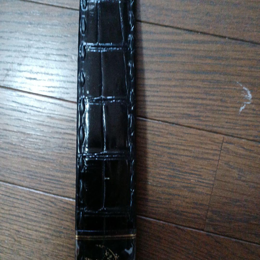 CROCODILE クロコダイルレザー ベルト 黒