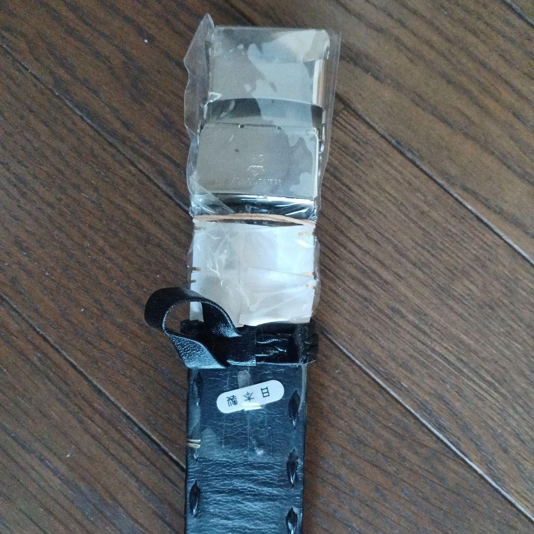 CROCODILE クロコダイルレザー ベルト 黒