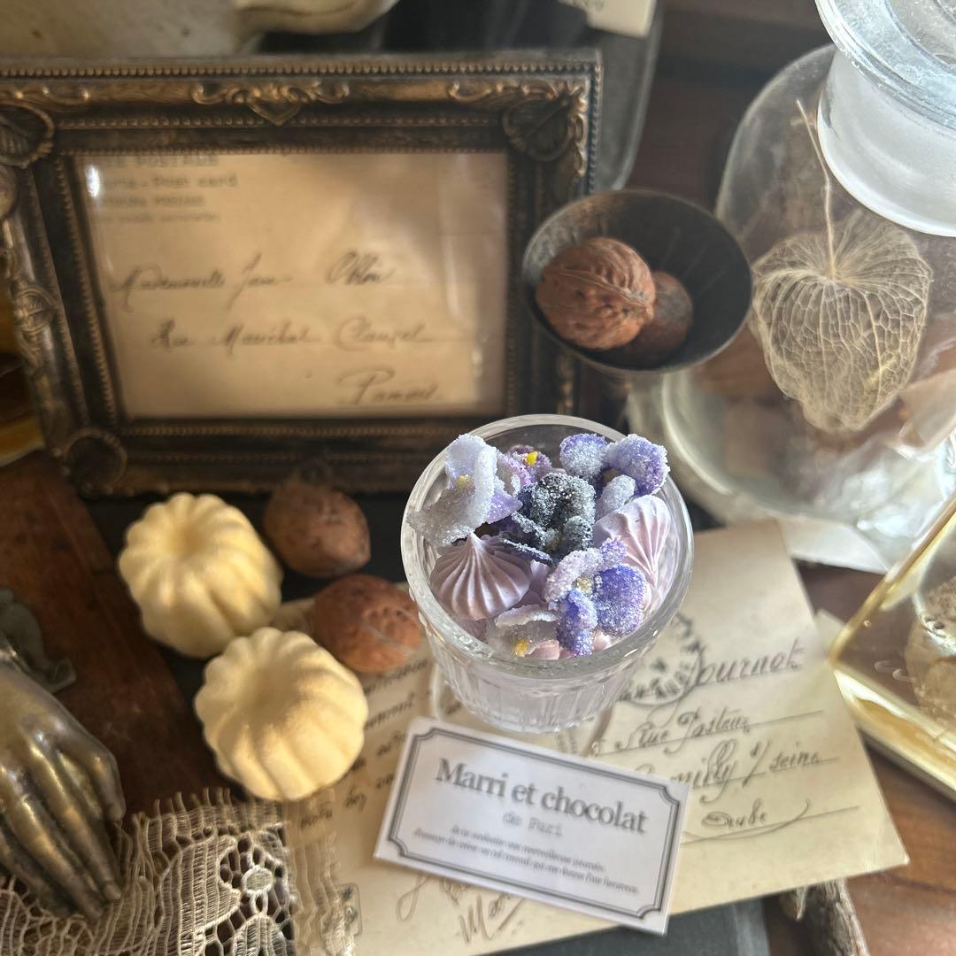 フェイクスイーツ すみれの砂糖づけ スイーツデコレーションカップ ラスト1個