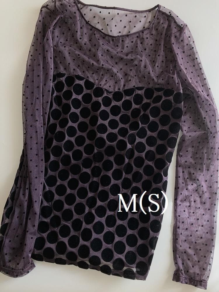 M（S）★Andres Sarda　アンドレサルダ 　スペイン　透ける長袖トップ