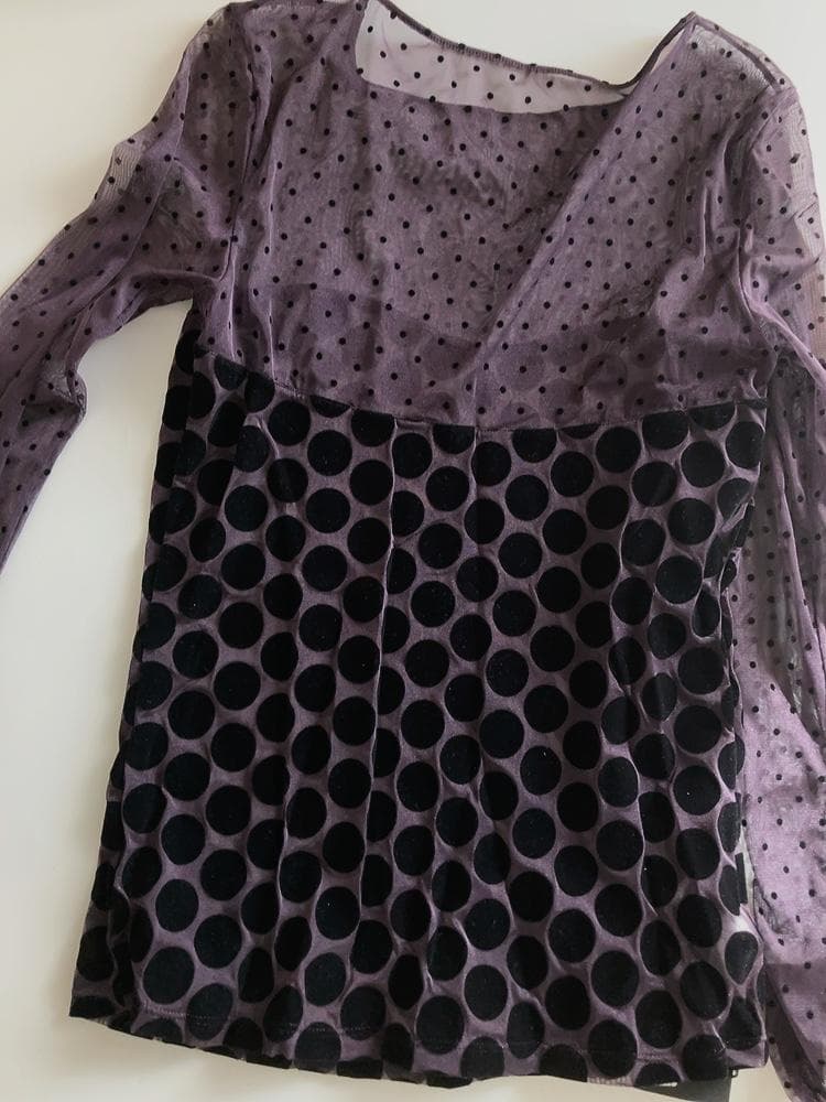 M（S）★Andres Sarda　アンドレサルダ 　スペイン　透ける長袖トップ