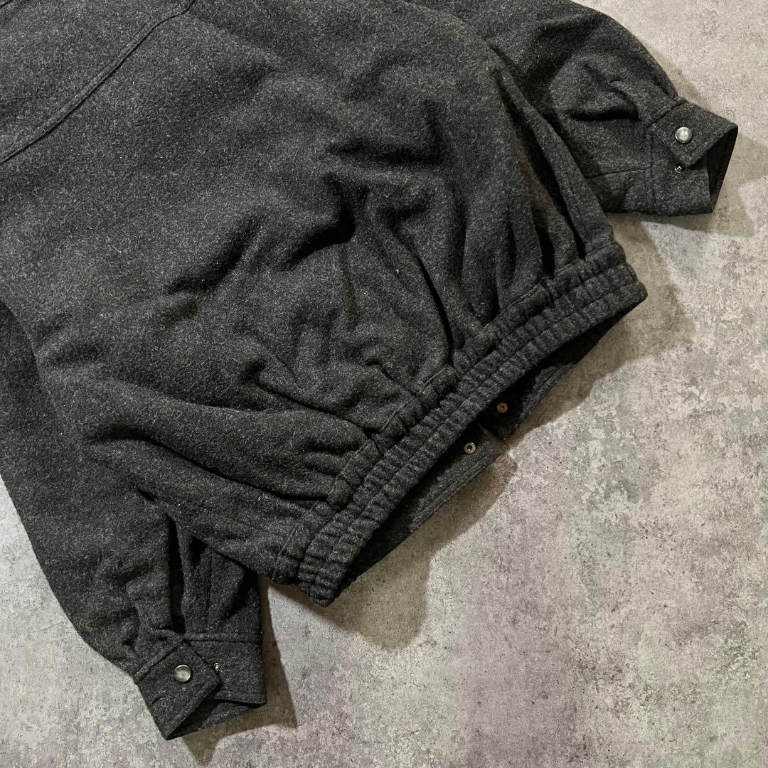 【即日発送・国内古着】ハリントンジャケット　短丈アウター　グランパコア　濃灰色
