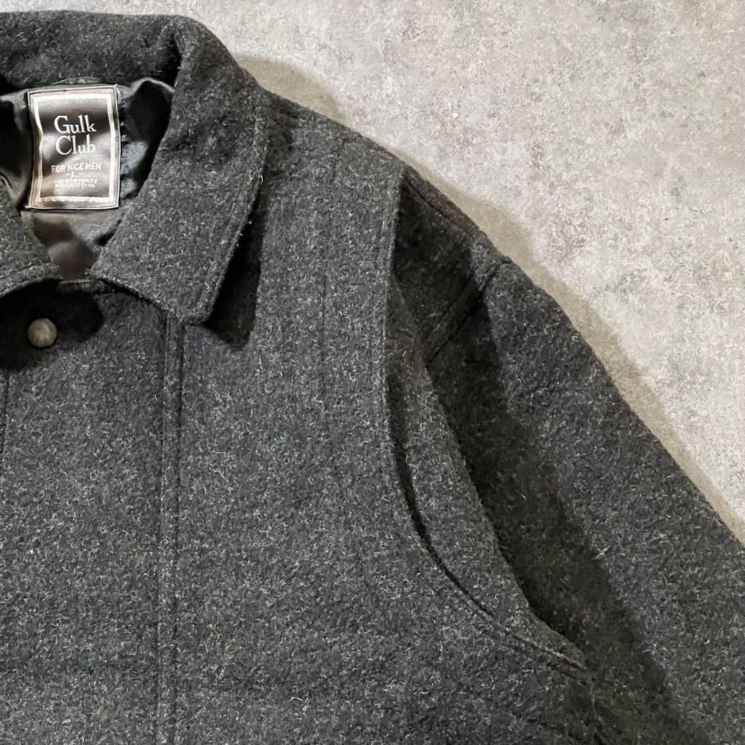 【即日発送・国内古着】ハリントンジャケット　短丈アウター　グランパコア　濃灰色