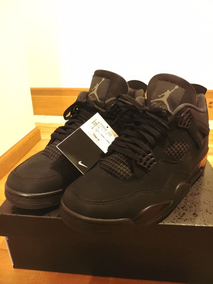 シューズ(男性用) AirJordan 4 Retro Black BLACK CAT 29cm