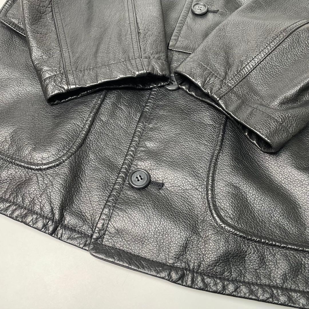 【日本製】BELL MAXIM レザージャケット 黒 M 牛革 カーコート 本革