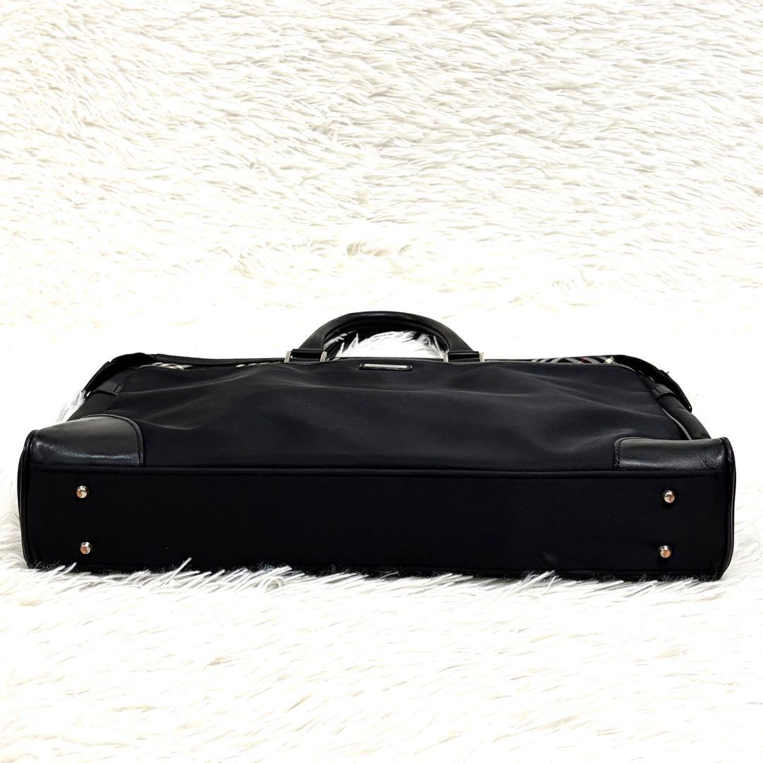 BURBERRY BLACK LABEL ビジネスバッグ ノバチェック ナイロン