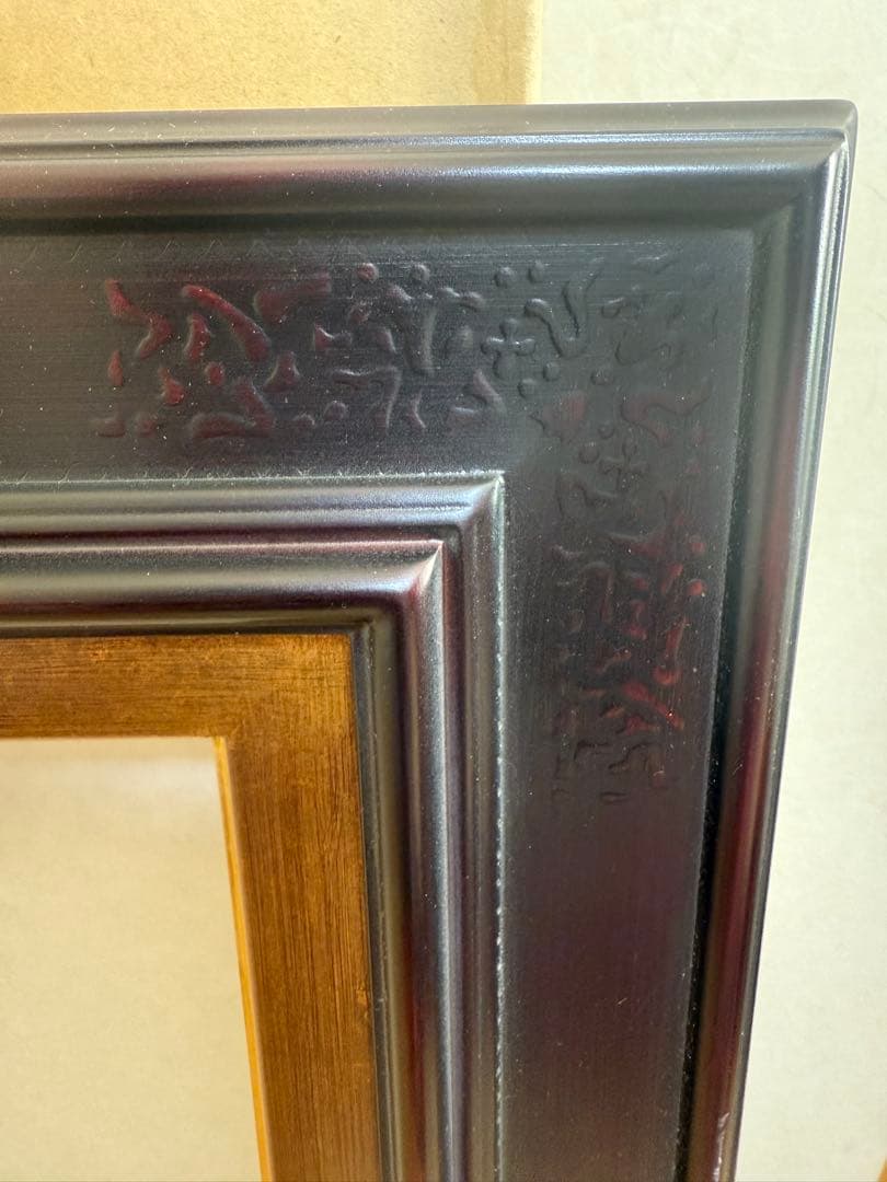 F15サイズ　超豪華黒と金の装飾的油彩額縁　ほぼ未使用　送料込み12/8 倉庫①