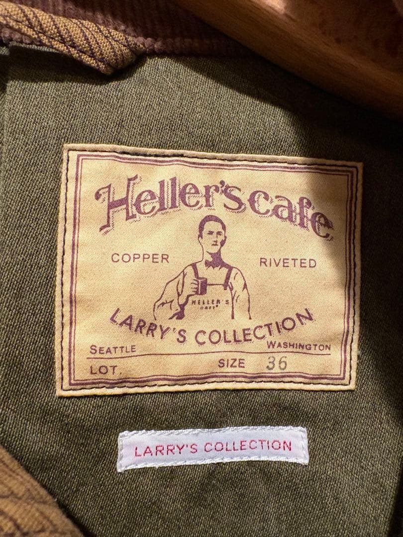 美品 HELLER'S CAFE ワークジャケット カバーオール36ウエアハウス