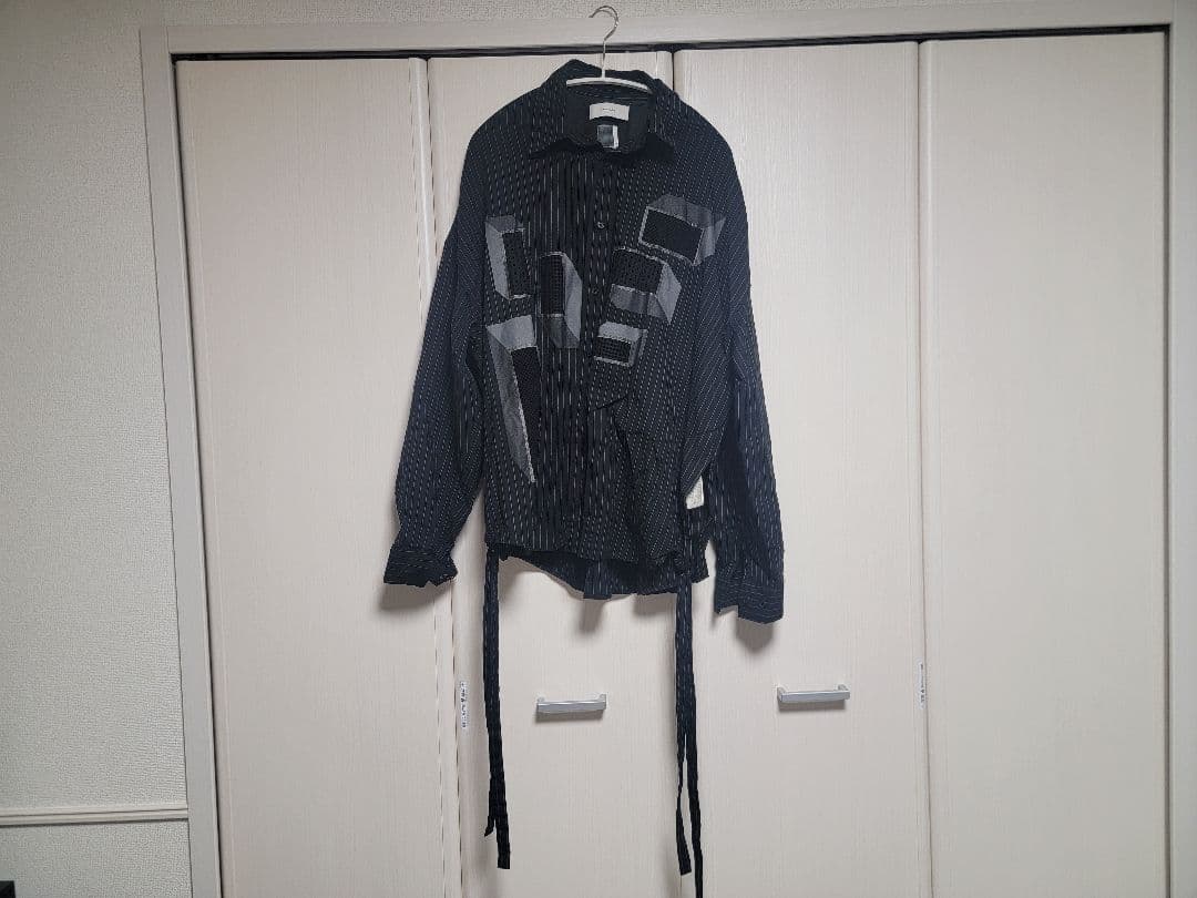 トップス FACETASM stripe mesh panel shirt L