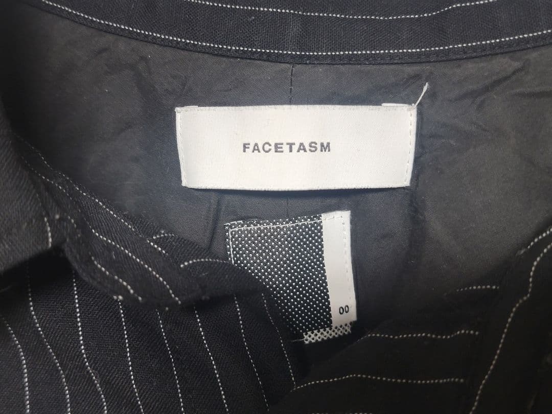 トップス FACETASM stripe mesh panel shirt L