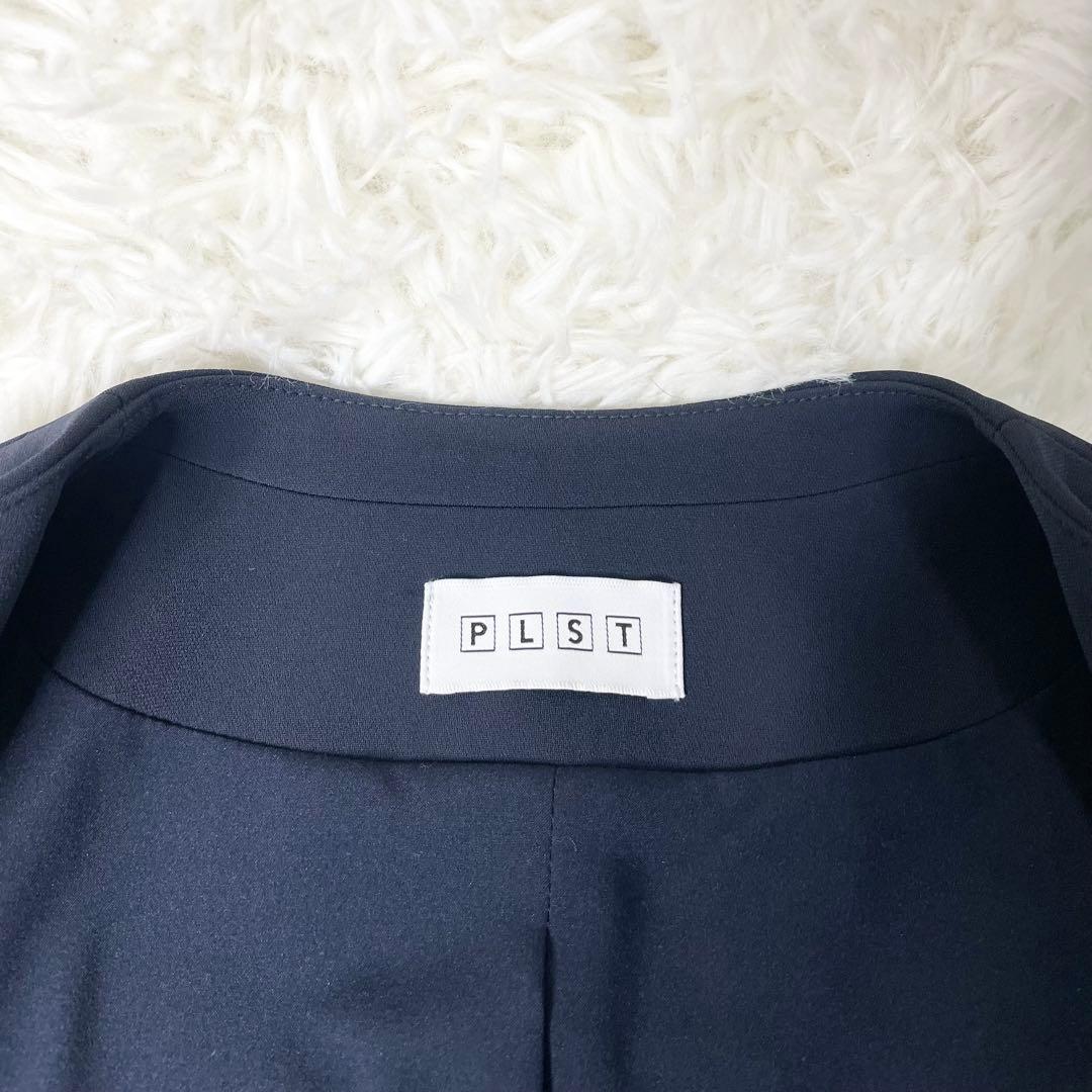 【極美品】PLST パンツスーツ ノーカラージャケット 上S下L