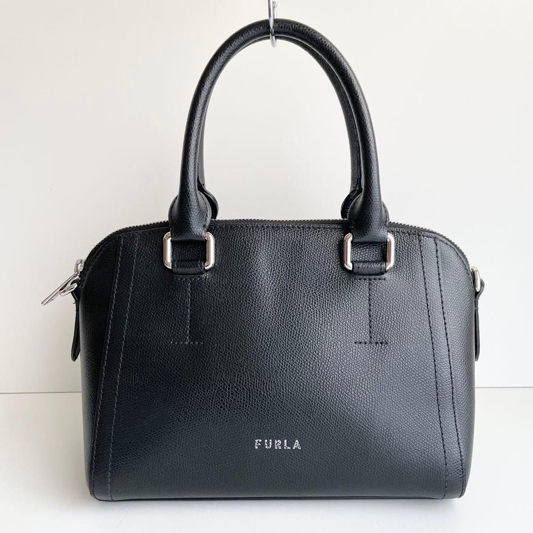 フルラ FURLA ハンドバッグ 2way ネクスト レザー ブラック ほぼ新品