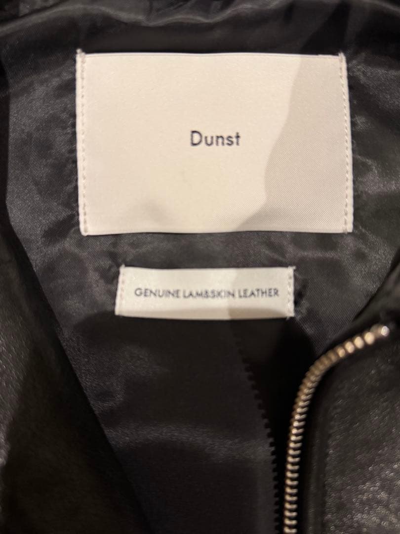 美品 DUNST ブラック シャツカラー レザージャケット
