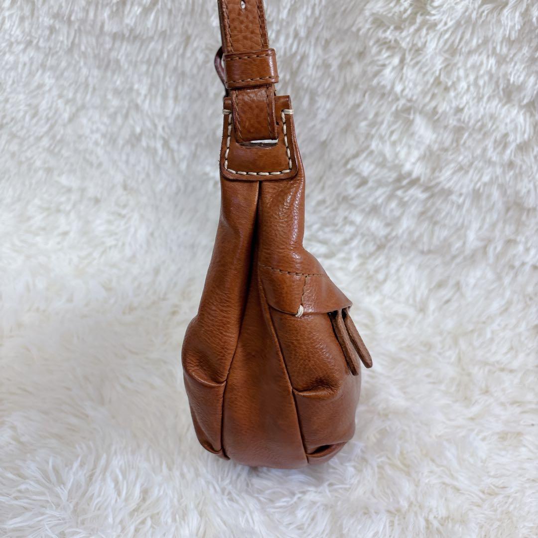 ⭐︎晴れの日さま専用です⭐︎ ゲンテン genten ボディバッグ シボ ブラウン