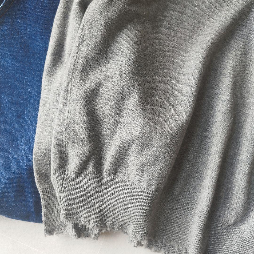 高級！定価5.8万✨️ Drawer カシミヤ100％Ｖネックフリンジニット