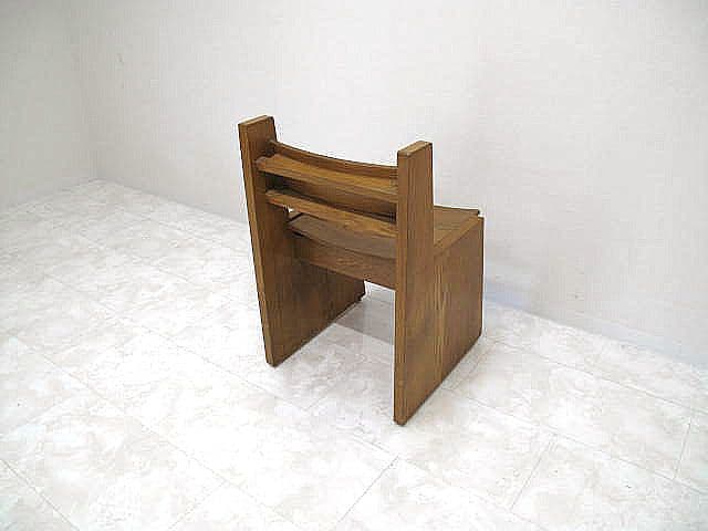 ヴィンテージ　キリスト教会使用 チャーチチェア 無垢材　カトリック　サイドチェア